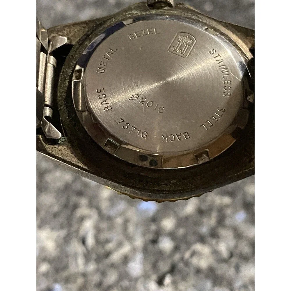 Jules Jurgensen Watch Sea Diver 7371 Two Tone Screw-Down Crown Water Resistant
